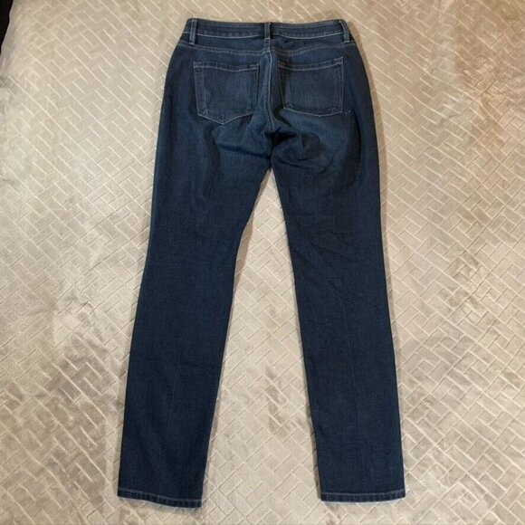 Ann Taylor Loft Womens 26 Denim Jeans Blue Curvy Skinny Dark Wash Low Rise - Picture 9 of 11